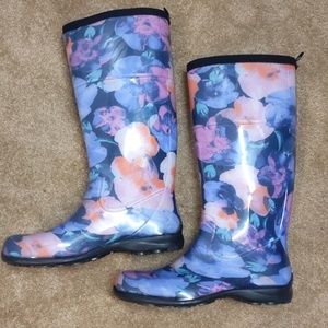 Kamik Floral Rain Boots 7